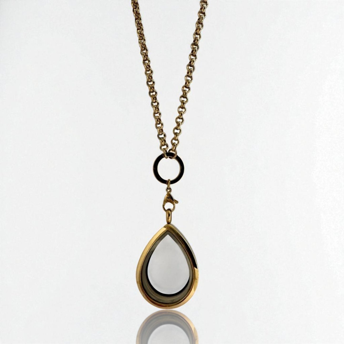 Gold Pear Shaped Pearl Cage