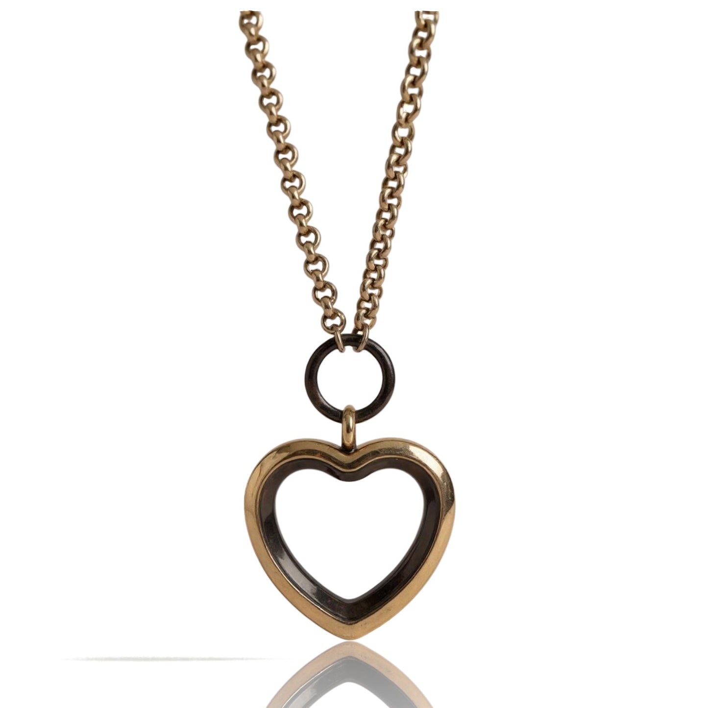 Rose Gold Heart Pearl Cage