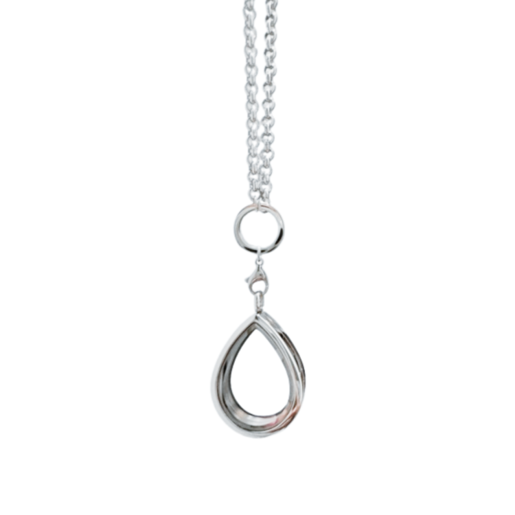 Silver Pear Shaped Pearl Cage