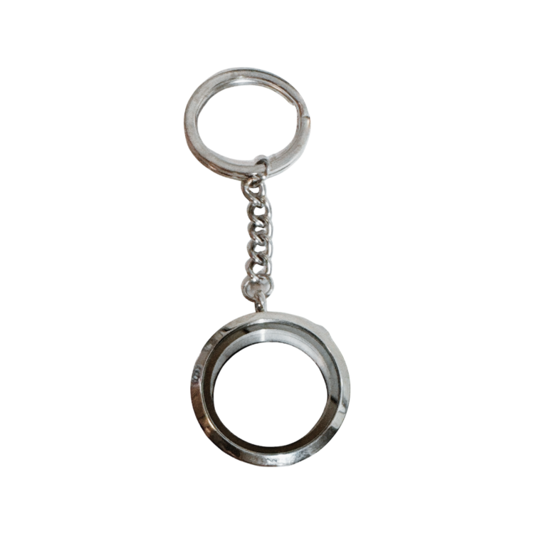 Silver Circle Cage Keychain