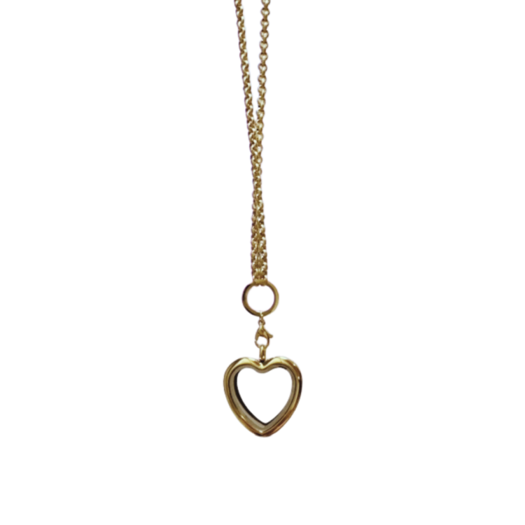 Gold Heart Pearl Cage