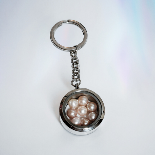 Silver Circle Cage Keychain