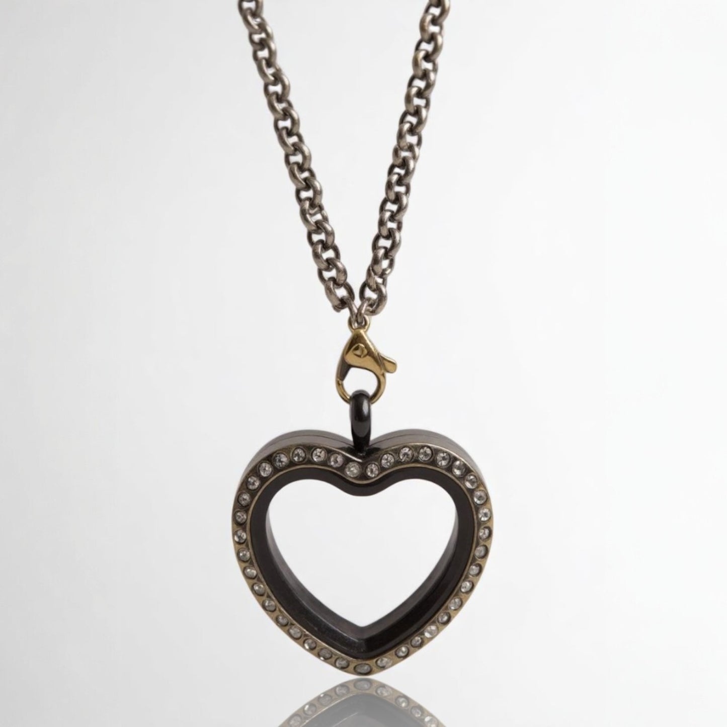 Multicolored CZ Heart Pearl Cage
