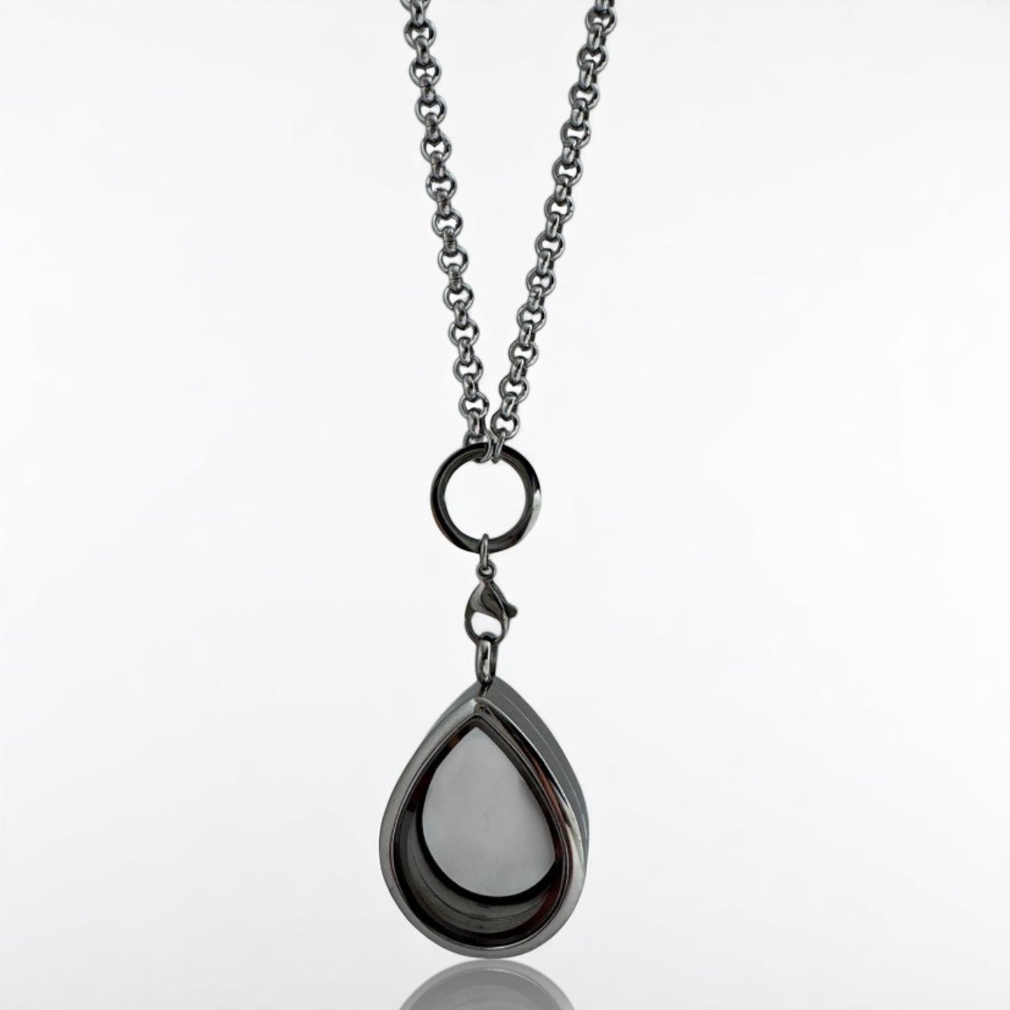 Silver Pear Shaped Pearl Cage