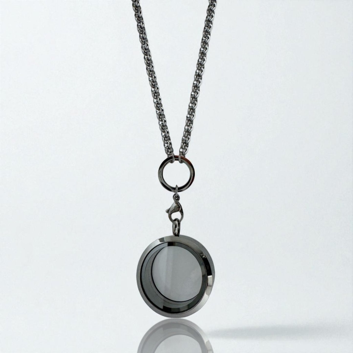 Silver Circle Pearl Cage